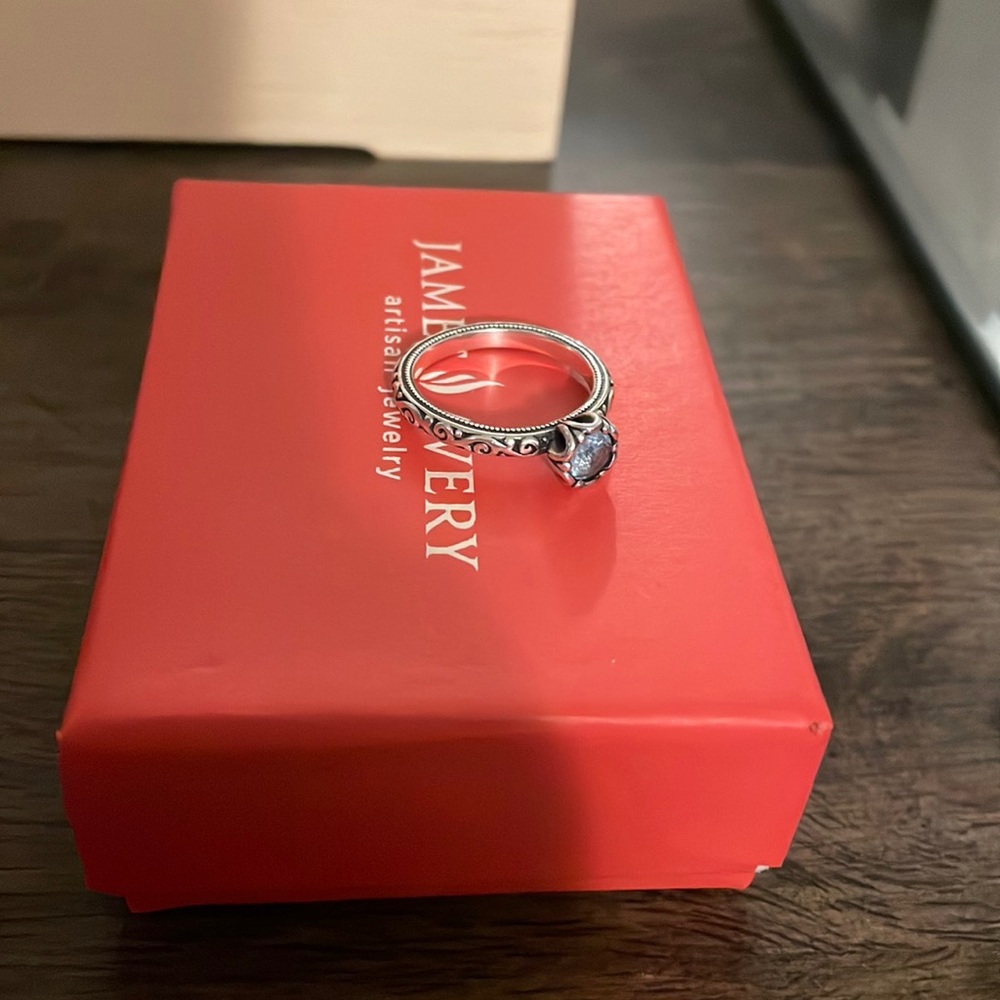 James Avery March Birth Stone-Aqua size 8